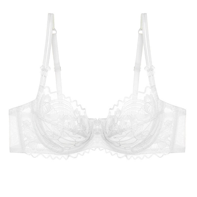 Floral Lace Sheer Underwire Balconette Bra
