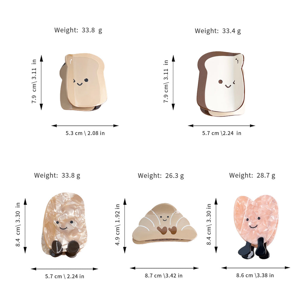 Smiley Bakery Snack Hair Claw Clip - view 1