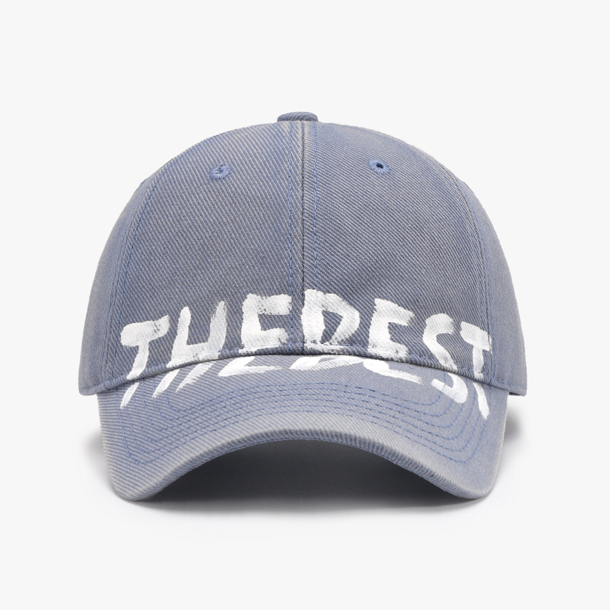 Graffiti Letter Washed Baseball Cap - Blue