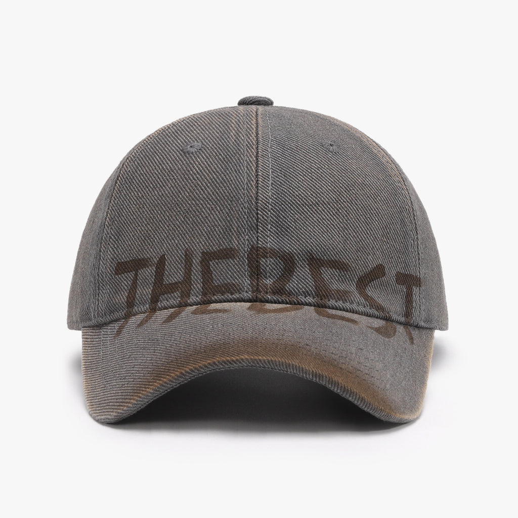 Graffiti Letter Washed Baseball Cap - Grey
