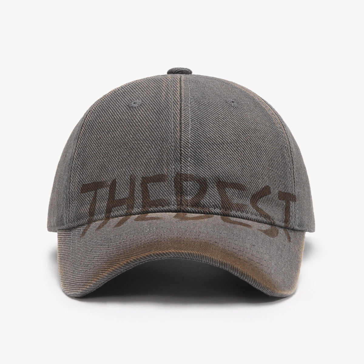 Graffiti Letter Washed Baseball Cap - Grey