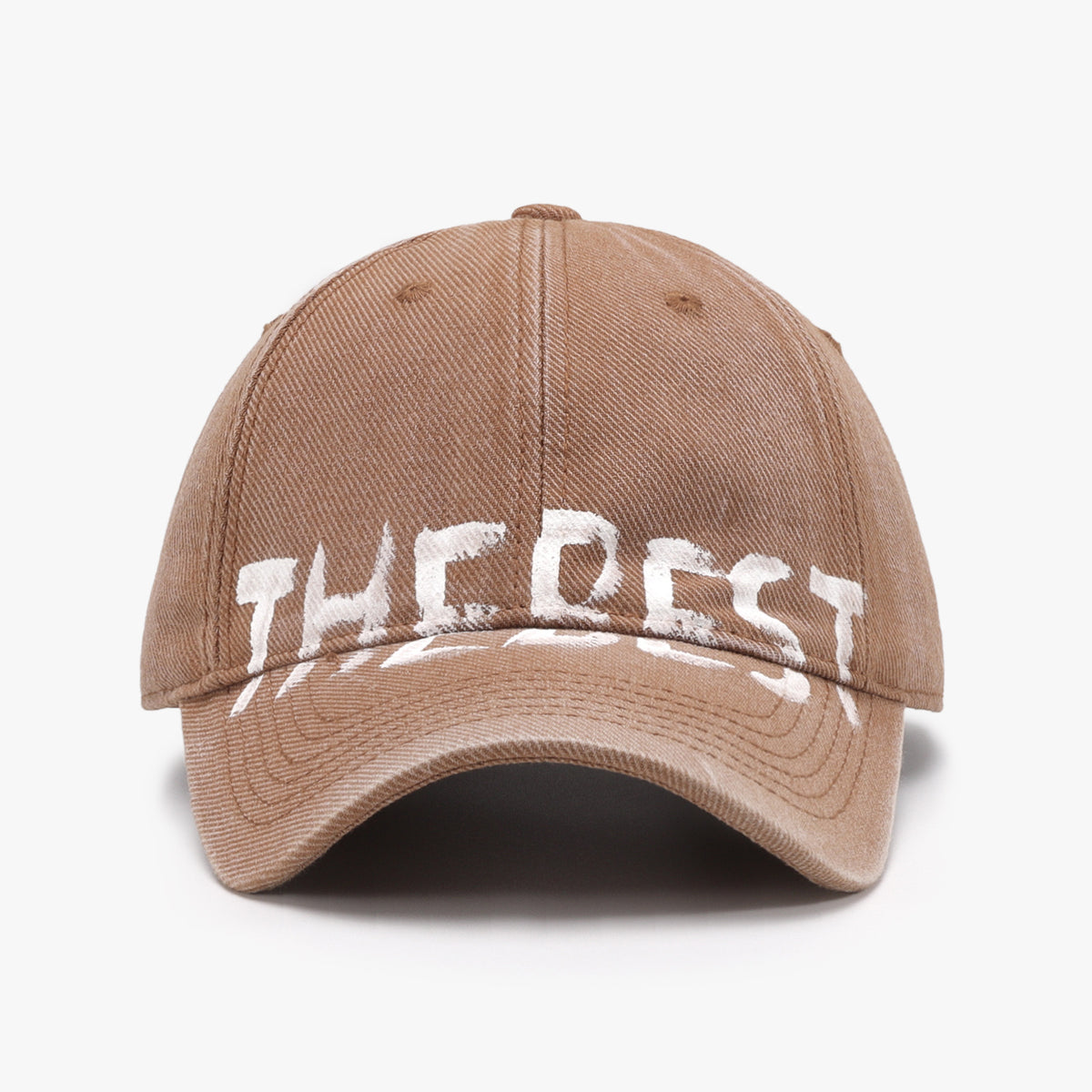 Graffiti Letter Washed Baseball Cap - Orange