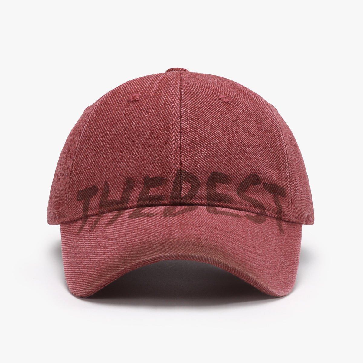 Graffiti Letter Washed Baseball Cap - Red