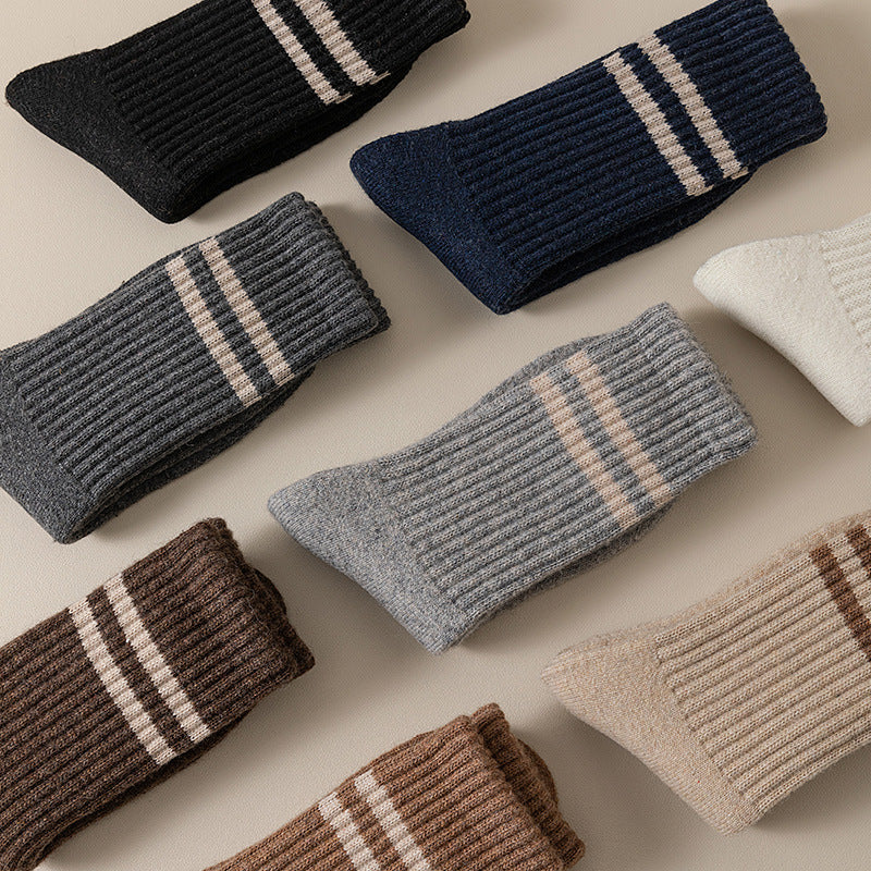 Ribbed Double Stripe Crew Socks - view 1