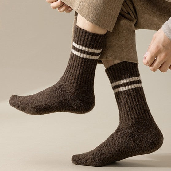 Ribbed Double Stripe Crew Socks - view 3