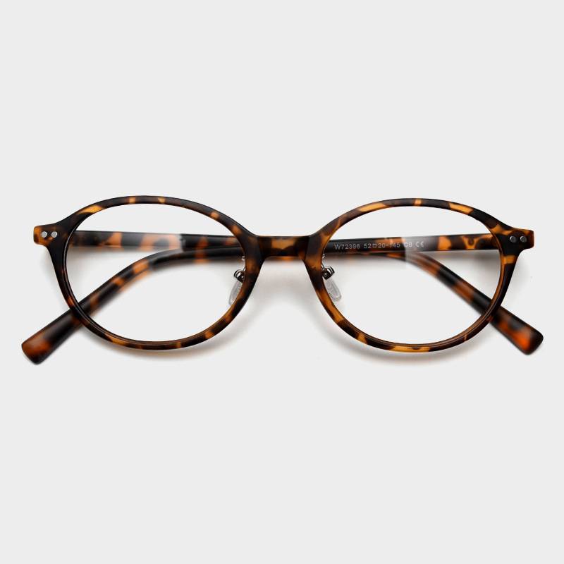 Slim Oval Acetate Eyeglass Frames - Decor - 1