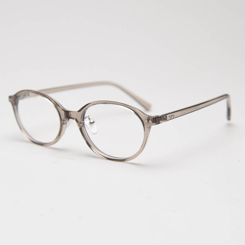 Slim Oval Acetate Eyeglass Frames - Khaki