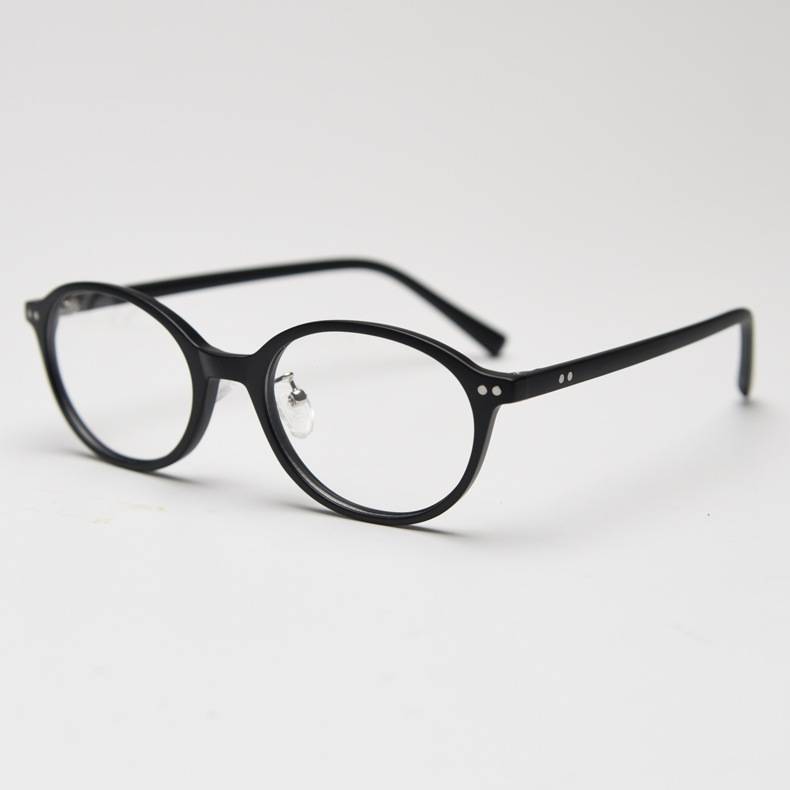 Slim Oval Acetate Eyeglass Frames - Matte_B