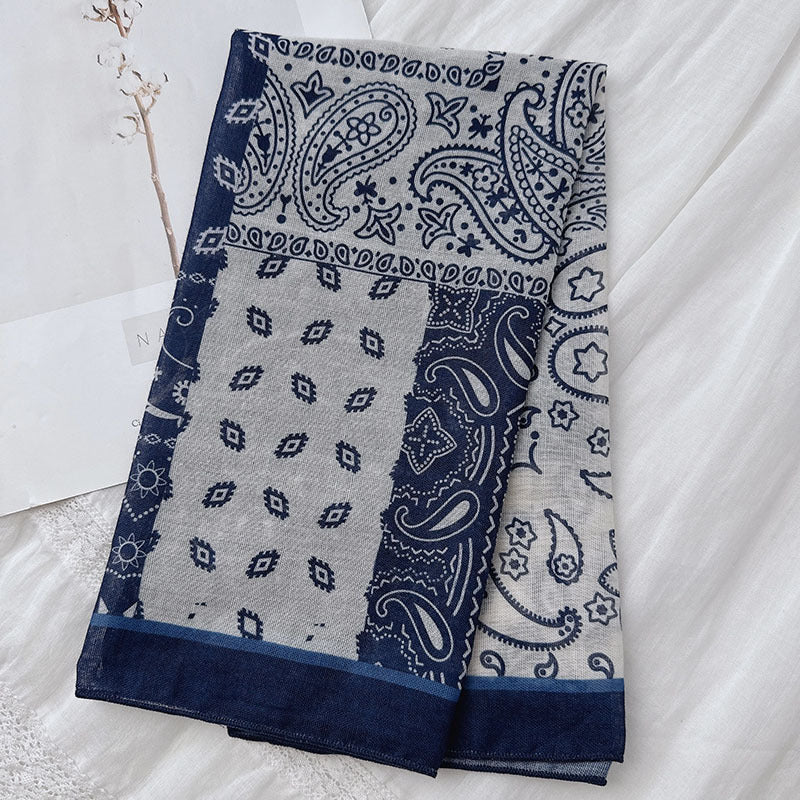 Boho Paisley Print Bandana Neck Scarf - view 17