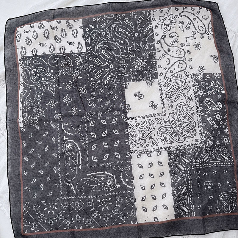 Boho Paisley Print Bandana Neck Scarf - view 26