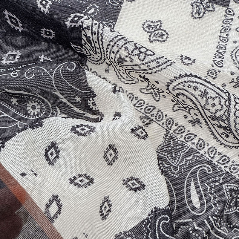 Boho Paisley Print Bandana Neck Scarf - view 45
