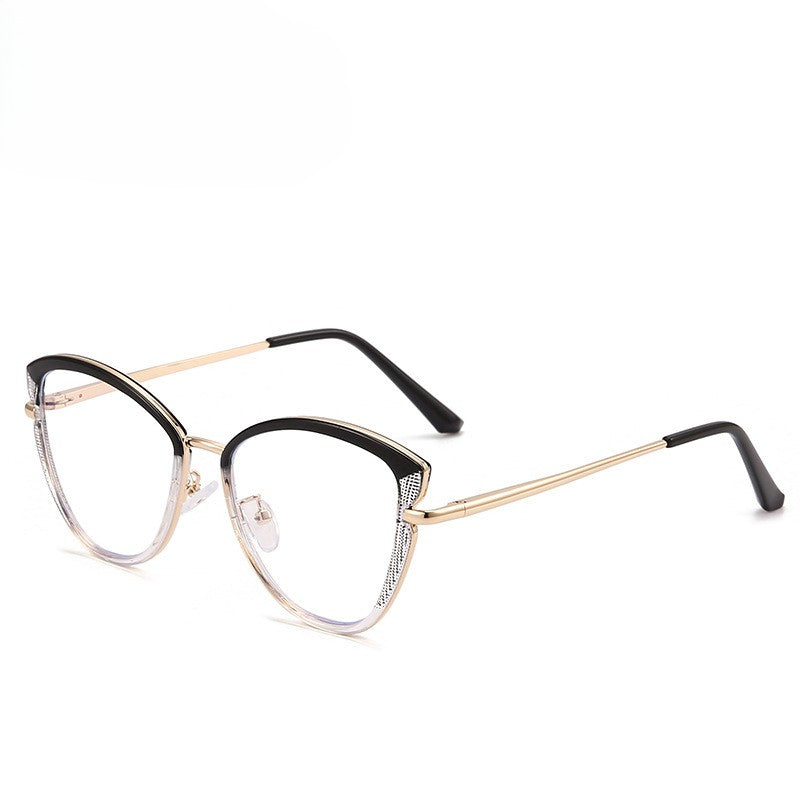Two Tone Cat Eye Metal Frames - Black_1