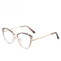 Two Tone Cat Eye Metal Frames - Leopard