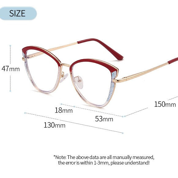 Two Tone Cat Eye Metal Frames - view 1