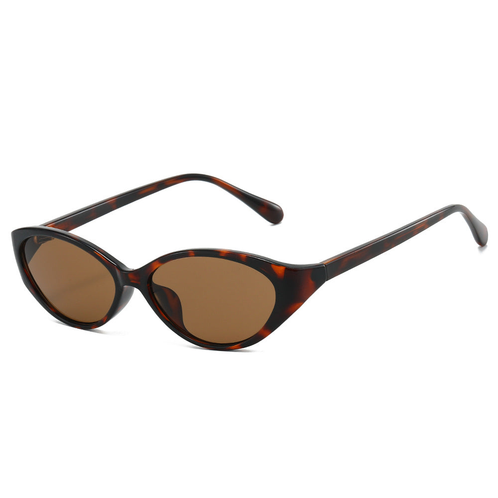 Slim Oval Cat Eye Sunglasses - C3