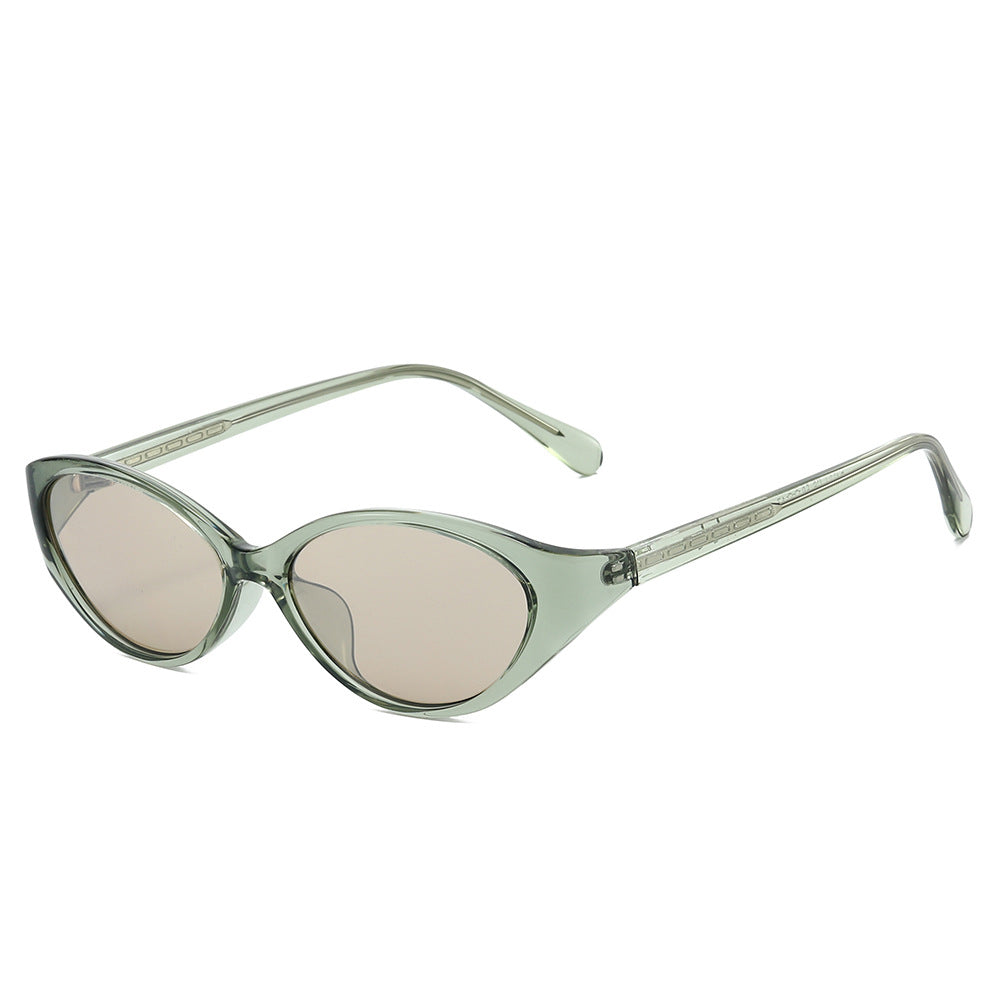 Slim Oval Cat Eye Sunglasses - C6