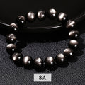 Sheen Obsidian Round Bead Bracelet - 8A