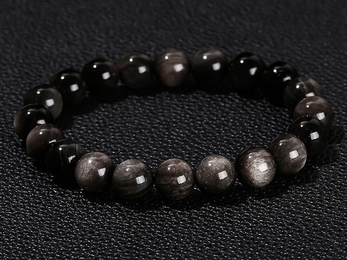 Sheen Obsidian Round Bead Bracelet - view 10