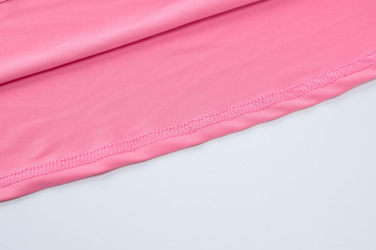 Ruched Bandeau Fishtail Maxi Dress - Pink - 11