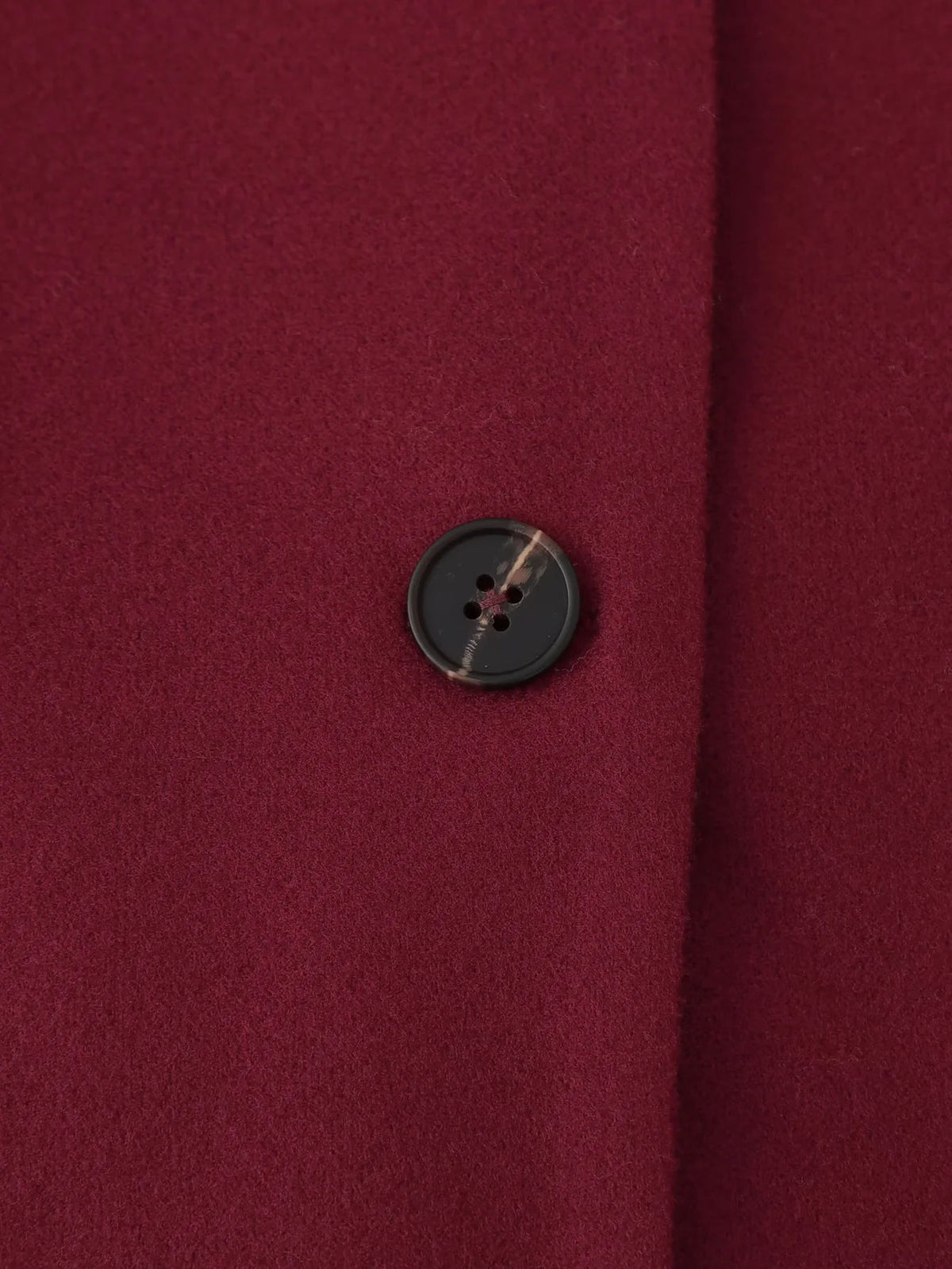 Draped Scarf Neck Relaxed Blazer - Winered - 4