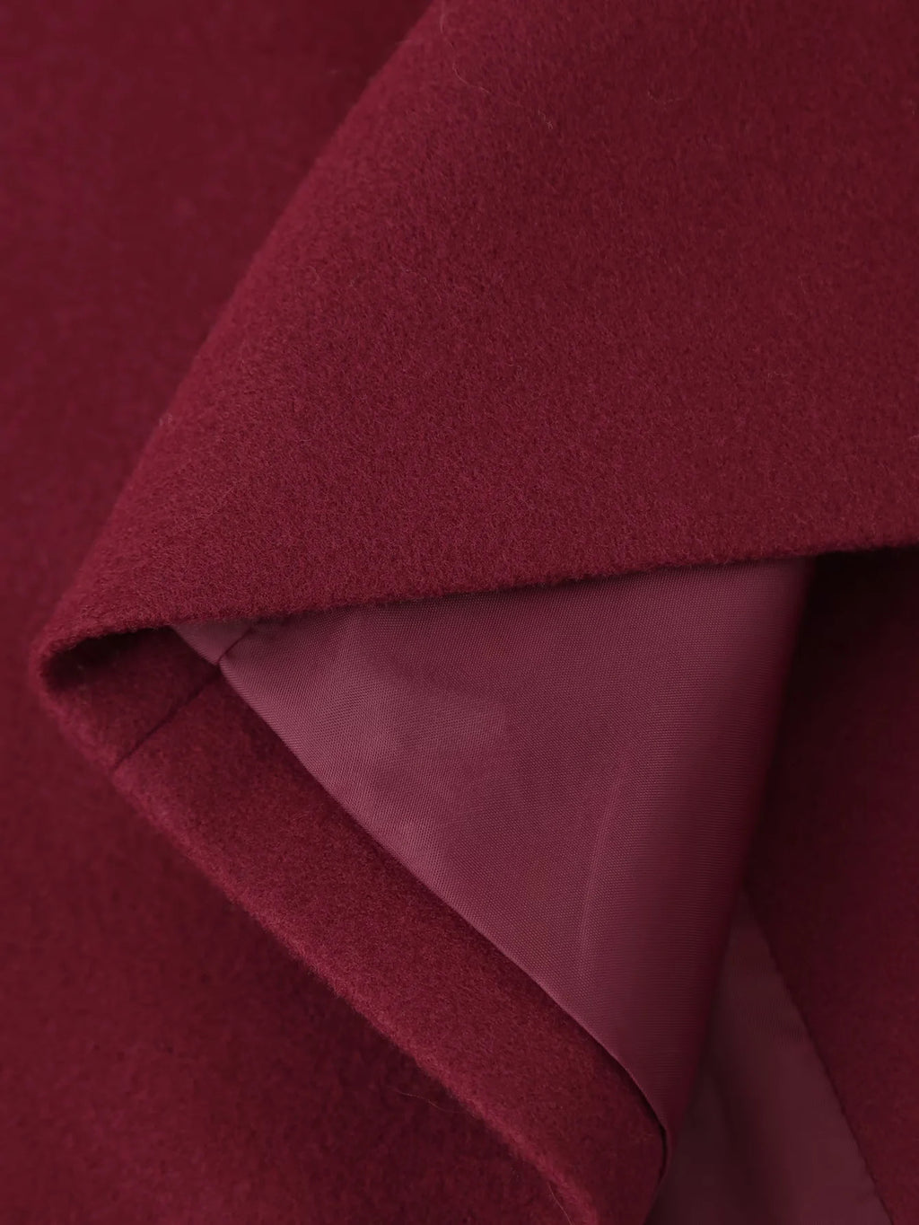 Draped Scarf Neck Relaxed Blazer - Winered - 5