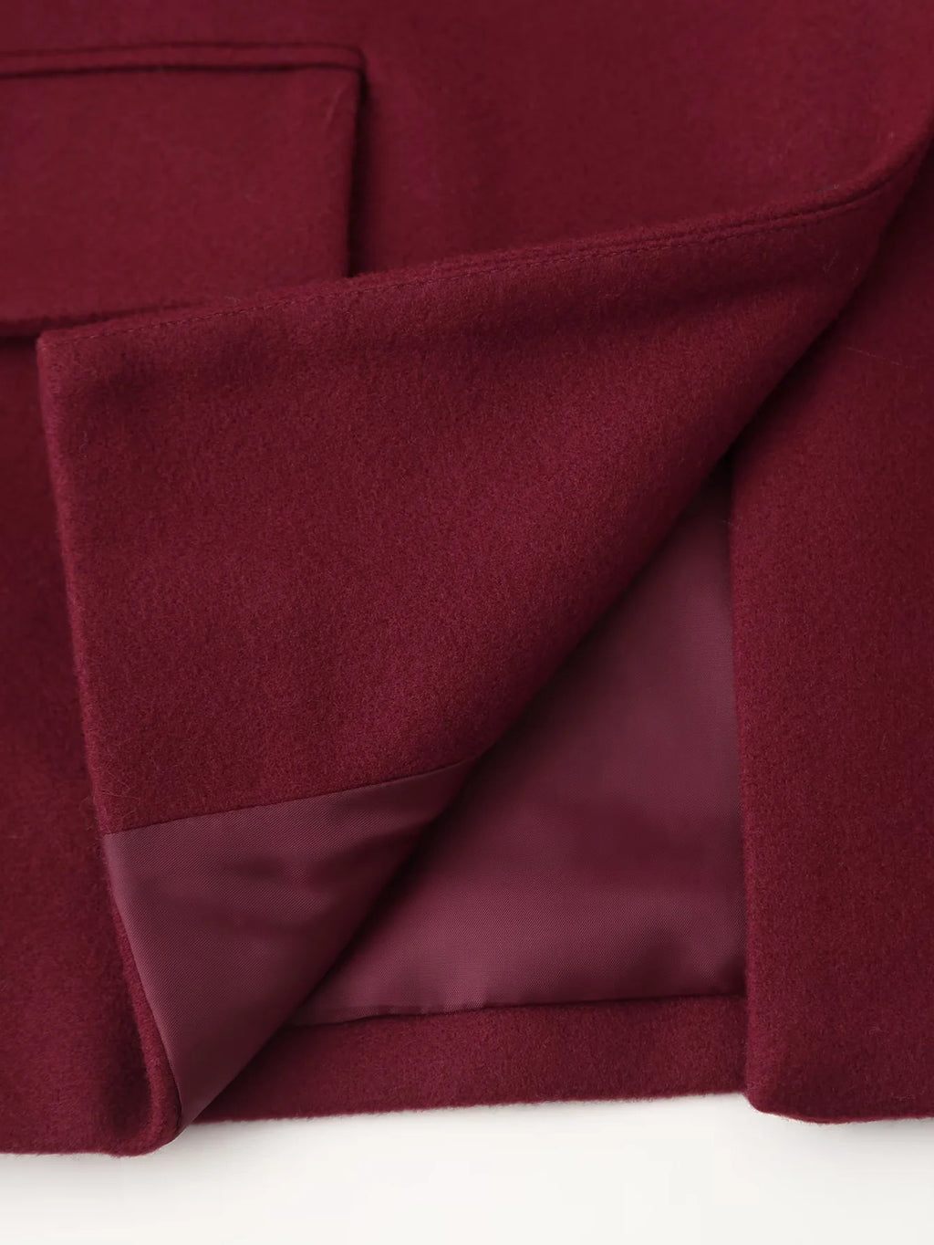 Draped Scarf Neck Relaxed Blazer - Winered - 6