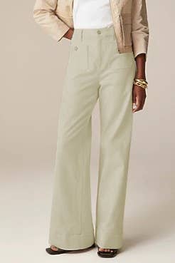 Patch Pocket High Rise Wide Leg Jeans