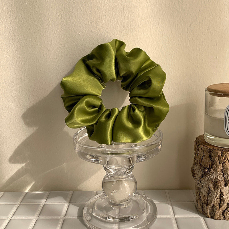 Satin Hair Scrunchie In Smooth Or Sheer Mesh Style - C2