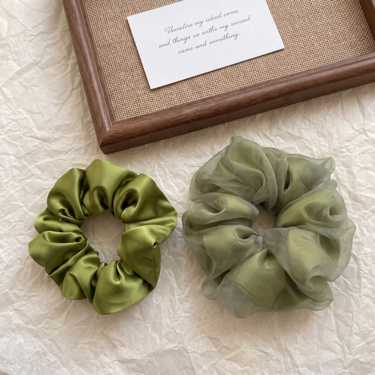 Satin Hair Scrunchie In Smooth Or Sheer Mesh Style