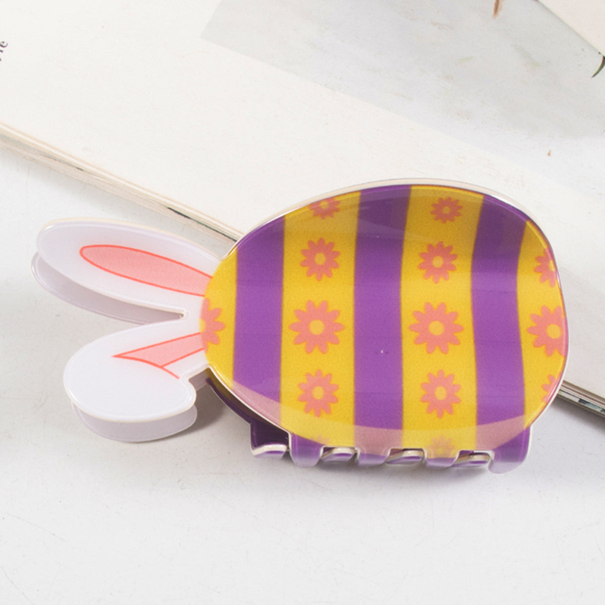 Bunny Ear Easter Egg Hair Claw Clip - Color_2