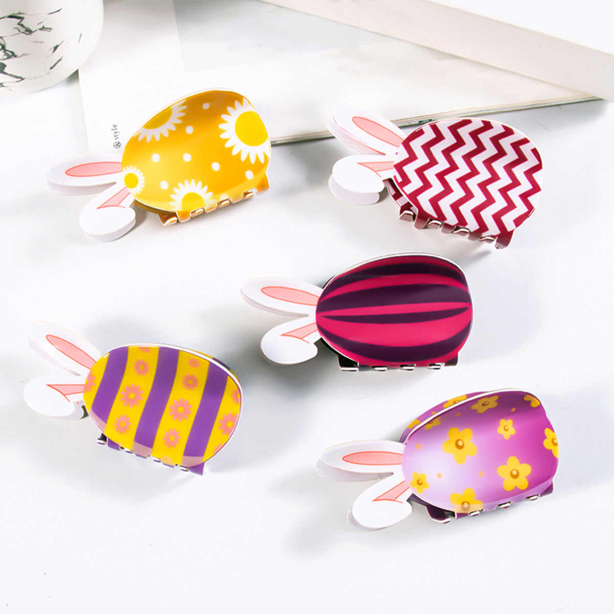 Bunny Ear Easter Egg Hair Claw Clip
