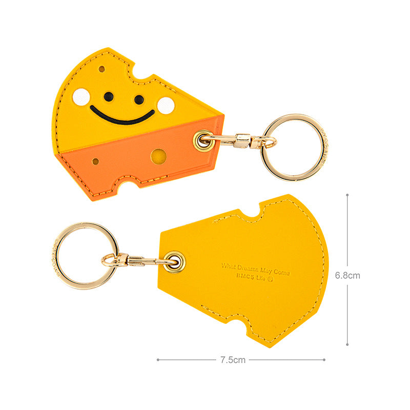 Smiling Comfort Food Keyring Charm - Cheese