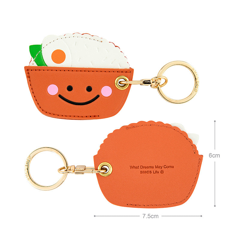 Smiling Comfort Food Keyring Charm - Rice