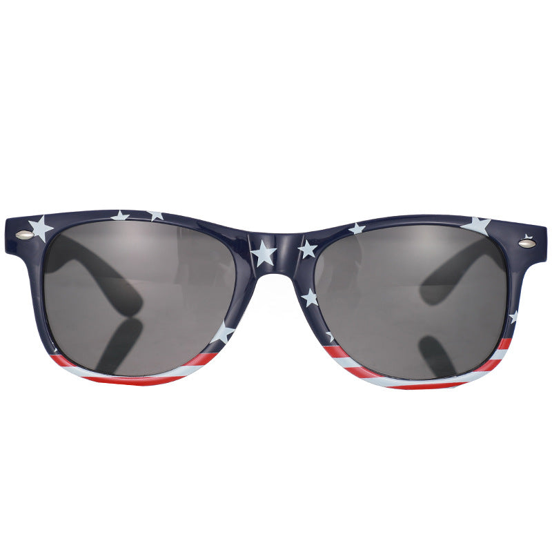 Stars And Stripes Print Party Sunglasses - DarkBlue
