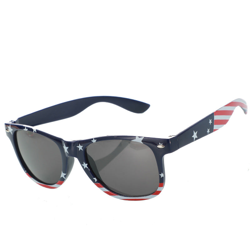Stars And Stripes Print Party Sunglasses - DarkBlue - 1
