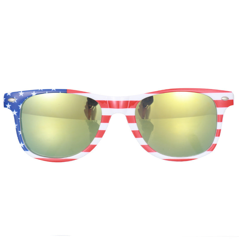 Stars And Stripes Print Party Sunglasses - White_Y
