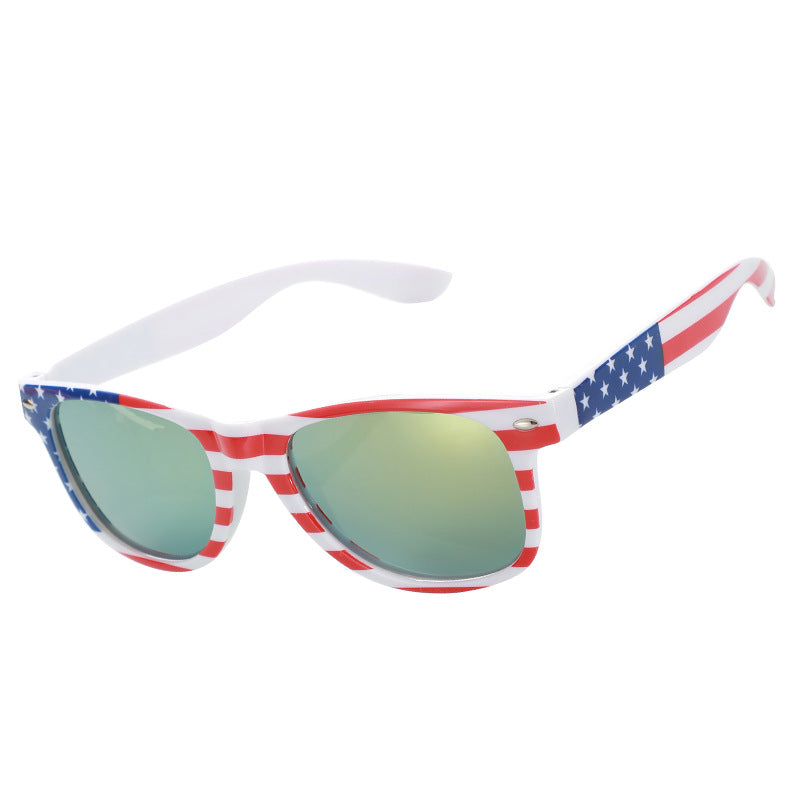 Stars And Stripes Print Party Sunglasses - White_Y - 1