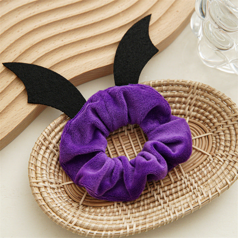 Halloween Velvet Scrunchie Hair Tie - Devil