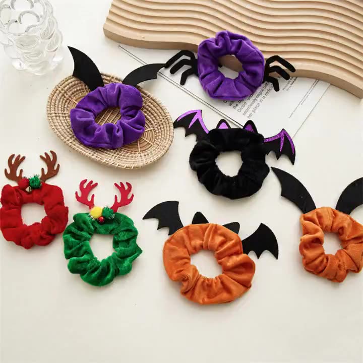 Halloween Velvet Scrunchie Hair Tie