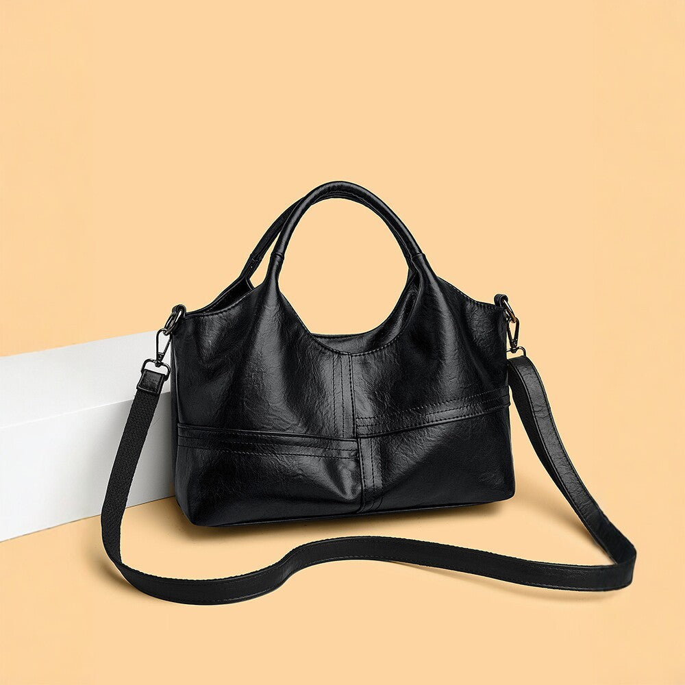 Slouchy Top Handle Hobo Bag with Crossbody Strap
