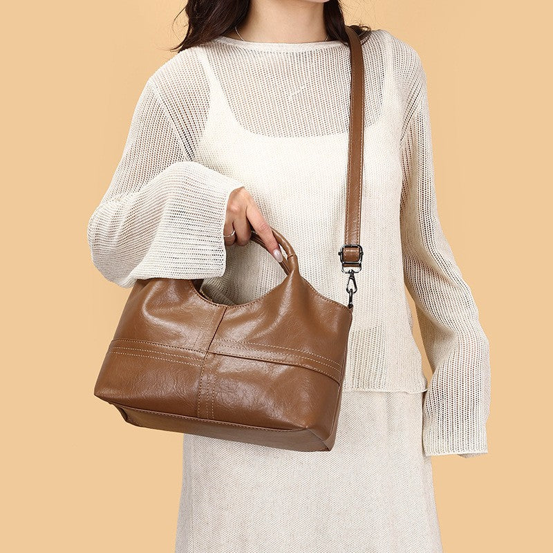 Slouchy Top Handle Hobo Bag with Crossbody Strap