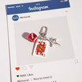 Mini Poker Card And Dice Keychain - Red-Q