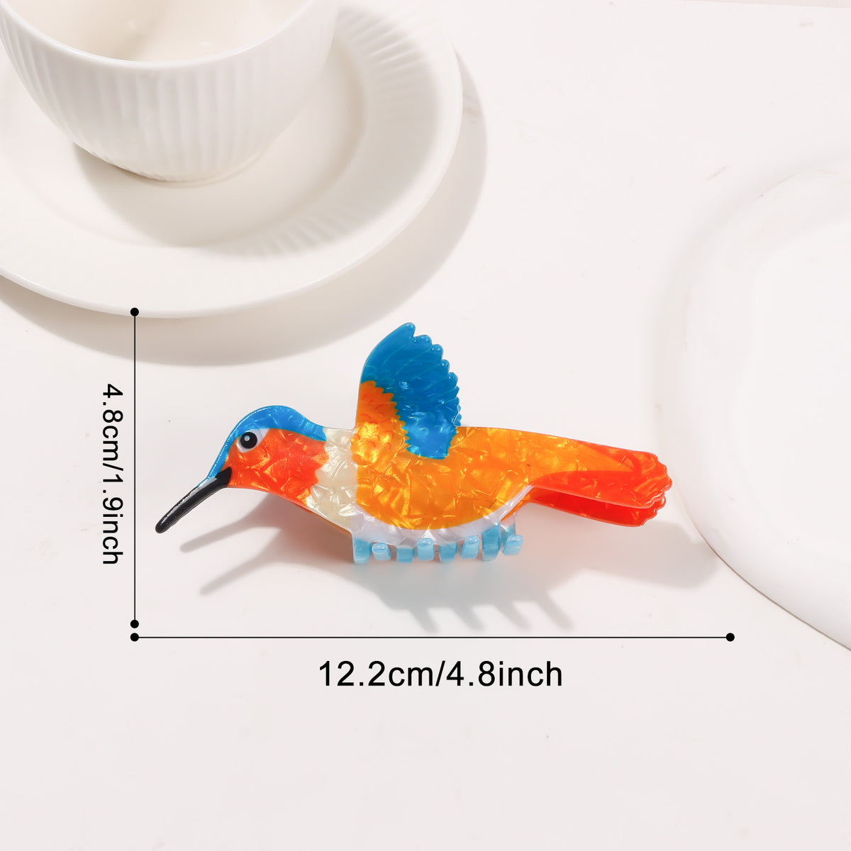 Colorful Painted Bird Claw Hair Clip - C2
