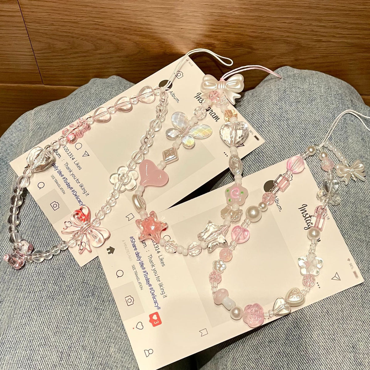 Handmade Beaded Phone Case Charm Strap - view 1