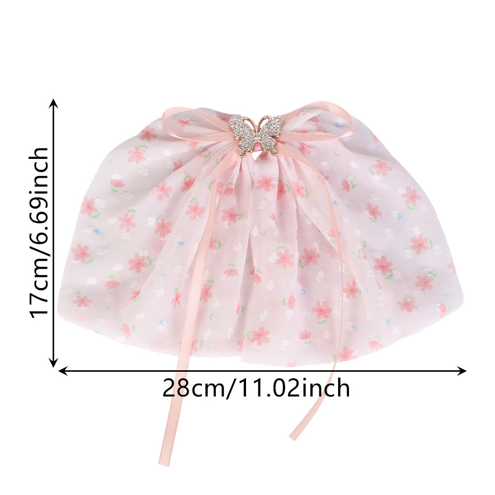 Star Mesh Butterfly Hair Clip With Ribbon Ties - view 1