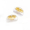 Ginkgo Leaf Half Moon Acetate Claw Clip - Ginkgo