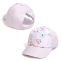 Messy Bun Baseball Cap With Ponytail Opening - Butterfly