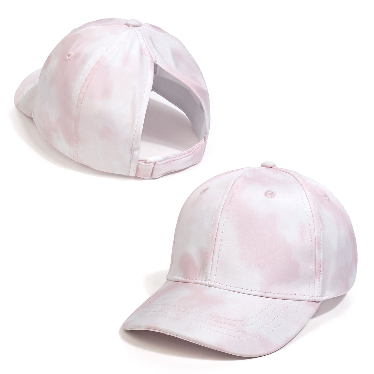 Messy Bun Baseball Cap With Ponytail Opening - Gradient