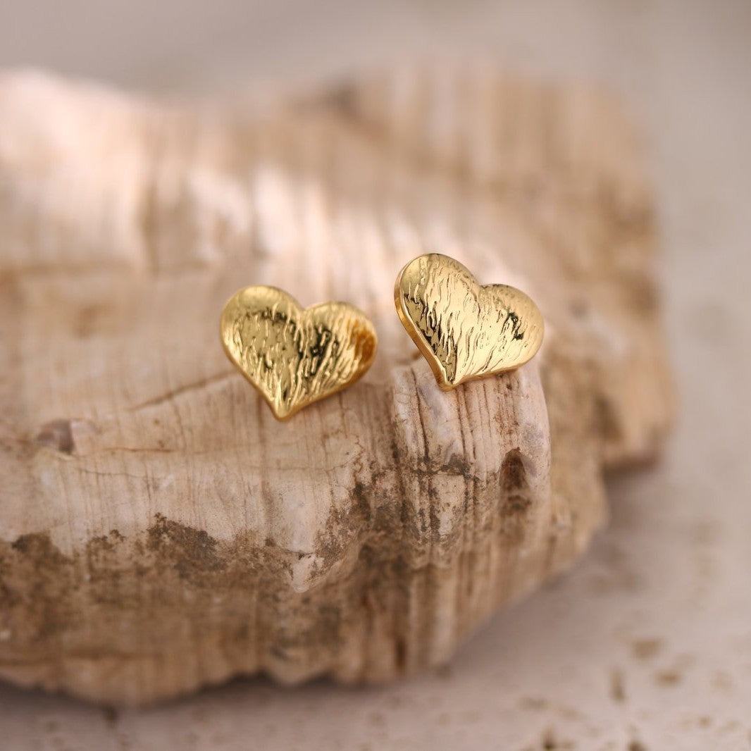 Hammered Texture Mixed Shape Stud Earrings - NO01