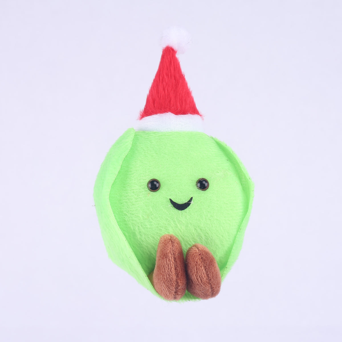 Plush Christmas Shelf Sitter with Long Striped Legs - BrightGreen